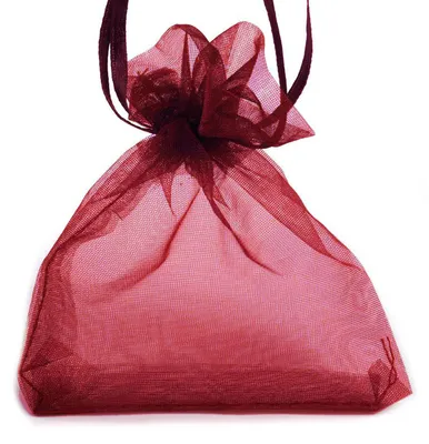 Produktbild von 10 Organza-Beutel, ca 85 x 110 mm dunkelrot