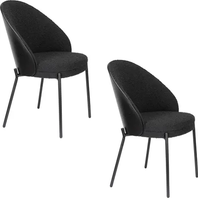 Produktbild von Dutchbone Rodin Esszimmerstuhl Schwarz - 2 er Set