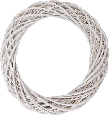 Immagine prodotto di Clayre & Eef  decorativa in rattan bianco Ø 50x9 cm skandi per porta parete tavolo