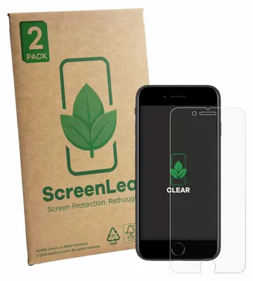 Produktbild von 2x ScreenLeaf Schutzfolie für Apple iPhone SE 2 / SE 3 Displayschutz Display Schutz Folie Klar Transparent