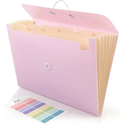 Produktbild von Dokumentenmappe A4 mit 7 Fächern & Gummizug, Helles Lila
