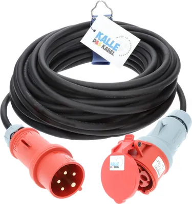 Produktbild von Kalle CEE Gummi-Verlängerungskabel H07RN-F 5G 1,5 mm² 20 Meter mit Phasenwender 400V 16A IP44