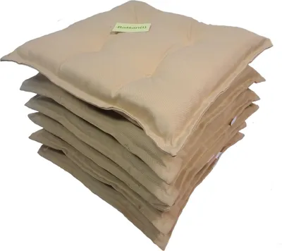 Produktbild von Rattani Set 6 x Stuhlkissen/Sitzkissen Inka 40 x 40 cm Dicke 6 cm, Fb. beige, Polyester