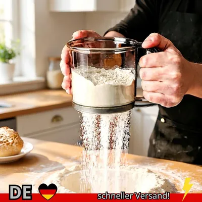 Produktbild von Halbautomatischer Mehlsieb mit Handpresse-Design Transparentes