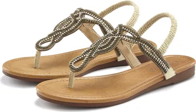 Produktbild von LASCANA Zehentrenner Sommerschuh, offener Schuh, beige Größe 35