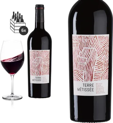Produktbild von 6er Karton 2021 Terre Métissée von Vinovalie - Rotwein