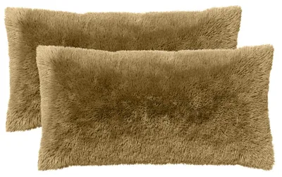 Image de vidaXL, housses de coussin, 2 pièces, HEERLEN, vert clair, 40 x 70 cm, en polaire