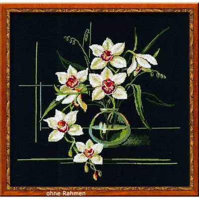 Produktbild von Riolis Kreuzstich-Set "Weiße Orchidee", Zählmuster