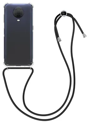 Produktbild von kwmobile Necklace Case kompatibel mit Nokia G20 / G10 Hülle - Silikon Cover mit Handykette - Band Handyhülle Transparent