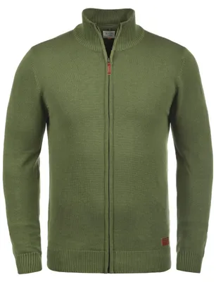Produktbild von Blend BHNorman Herren Strickjacke Cardigan Feinstrick Pullover mit Stehkragen Reißverschluss Rippbündchen Baumwollmischung Regular fit