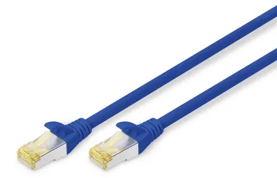 Zdjęcie produktu dla Digitus Kabel krosowy CAT 6A S/FTP, 3 m, Cat6a, S/FTP (S-STP), RJ-45, RJ-45, Niebieski