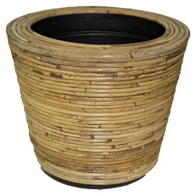 Produktbild von Trockentopf rund grau gestreift D27H20 cm Van der Leeden
