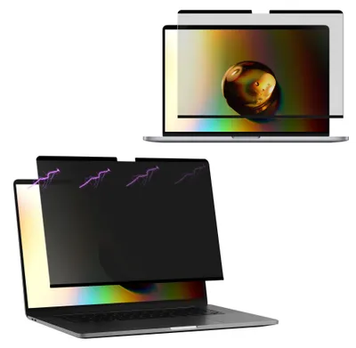 Produktbild von kwmobile Sichtschutzfolie für Apple MacBook Pro 16" (2019) A2141 Folie - Blickschutzfolie Privacy Screen - Laptop Folie magnetisch - Anti Spy Folie -