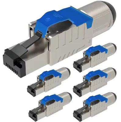 Produktbild von Netzwerkstecker Cat8 Cat8.1 RJ45 Stecker 6x Steckverbinder werkzeuglos geschirmt