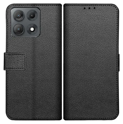 Image de Cazy Coque compatible avec Motorola Edge 70 Max Coque avec Porte-cartes – Bookcase Classic – Noir