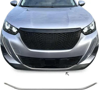 Obrázek produktu pro Lišty mřížky chladiče Lišty mřížky chladiče pro Peugeot 2008 2019-2025 nerezová ocel stříbrná