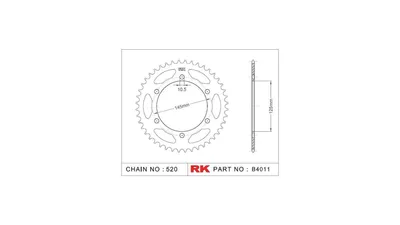 Produktbild von Rk Kettenrad 520 48z Stahl silber