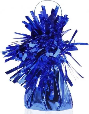 Produktbild von Glänzendes Folien-Ballongewicht, Blau, 145g, Höhe ca. 12 cm, für Heliumballons