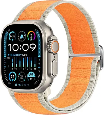 Obrázek produktu pro Pro Apple Watch Ultra 2 / 1 49mm Nylonový náhradní řemínek s elastickou sponou Orange