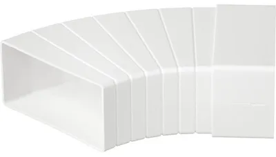 Obrázok produktu pre Koleno plochého potrubia 15-45° skrátiteľné Koleno 110x55mm horizontálne airRoxy 7730