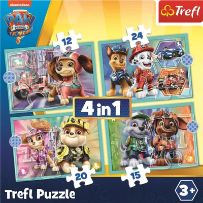 Image de Puzzle Paw Patrol dans le film 4in1 (12,15,20,24 pièces)