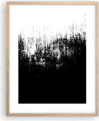 Produktbild von Gerahmtes Poster - Rahmen in heller Eiche - Abstraktion dunkel schwarz und weiß - 40x50 cm - Wand Bild - Wanddeko - Wandbilder - Kunstposter - Wandposter - Bilderrahmen - Bilder - P2NPA40x50-4601