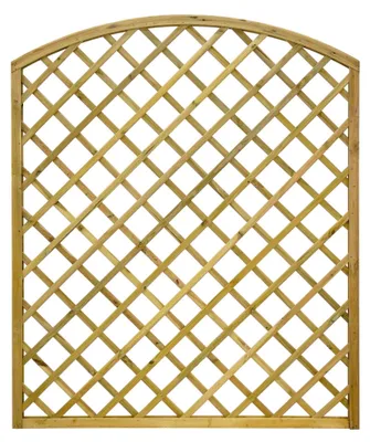 Produktbild von Ligna Gard Rankgitter Lausanne gebogen 11x11 cm Löcher 150x180 cm Holzzaun Kiefer Kesseldruckimprägniert 44x44 mm Rahmen 12x30 mm Lamellen