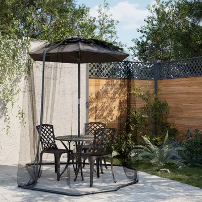 Produktbild von "2026 Promotion" Moskitonetz für Sonnenschirm 220 Mesh Schwarz Φ330x250 cm - Moskitonetze CC23575
