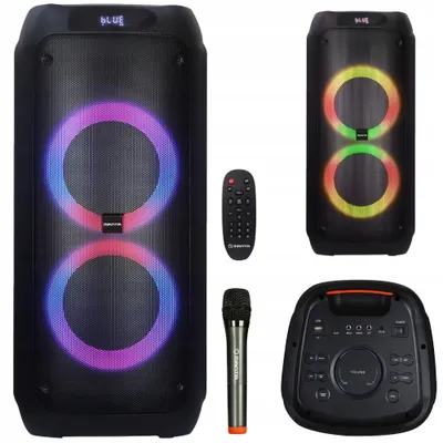 Produktbild von MANTA ATTIS Bluetooth Tragbarer Lautsprecher 120W LED Mikrofon Karaoke FM Radio