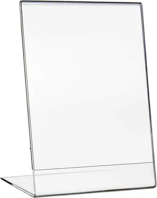 Productafbeelding van Acryl Tafelstandaard DIN A6 Staand - Doorzichtig Informatierek voor Menu's en Displays