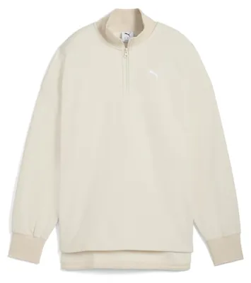Obrázek produktu pro PUMA Dámská volnočasová mikina s polovičním zipem, model "Her Oversized", zimní provedení, barva "Alpine Snow", velikost 158