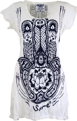 Produktbild von Sure Long Shirt, Minikleid Fatimas Hand - Weiß, Damen, Baumwolle, Größe: S
