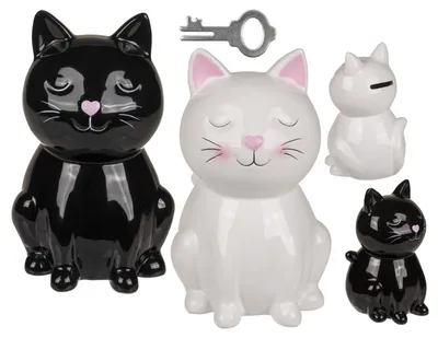 Produktbild von OOTB Spardose mit Schloss Katze ca. 16 cm