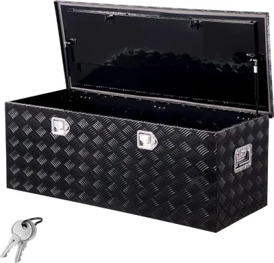 Obrázek produktu pro Hliníkový box na nářadí pro ložnou plochu přívěsu - černý