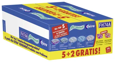 Produktbild von Sortimentskarton AIRWAVES® EXTRA® PROFESSIONAL EXTRA® REFRESHERS (5+2 Schaukarton)  174 Packungen