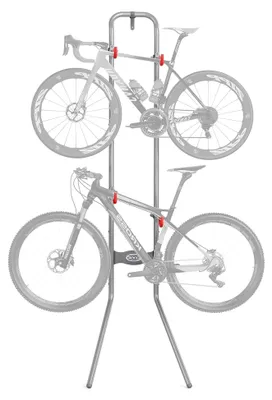 Produktbild von Vertikaler Fahrradständer für 2 Fahrräder, platzsparende Wandhalterung bis 54 kg, verstellbarer Fahrradhalter für Garage und Wohnung, MTB und Rennrad