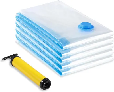 Produktbild von Diboniur Vakuumbeutel – Set mit 5 Stück – Staubsaugerbeutel – (60 x 80 cm) – Wiederverwendbare Kleiderbeutel – Vakuum-Aufbewahrungsbeutel – Bettdecken