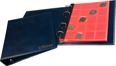 Produktbild von MC.Sammler Münzalbum Münzen Sammelalbum für 200 Stück 2 Euro Münzen (blau) Münzenalbum