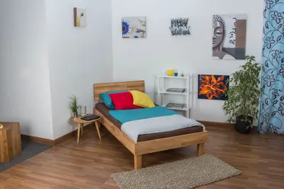 Produktbild von Jugendbett Wooden Nature 02 Kernbuche massiv geölt  - Liegefläche 100 x 200 cm (B x L)
