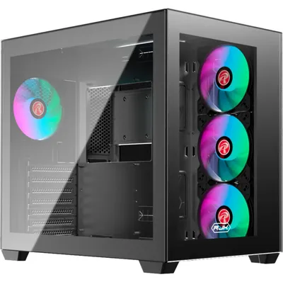 Image de RAIJINTEK PAEAN C7 TG4, Midi Tower, PC, Noir, ATX, Micro ATX, Mini-ITX, SPCC, Verre trempé, Gaming
