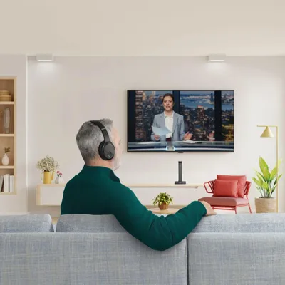 Obrázek produktu pro Hama 00221848, Kabelový a bezdrátový, TV, Sluchátka, Černá