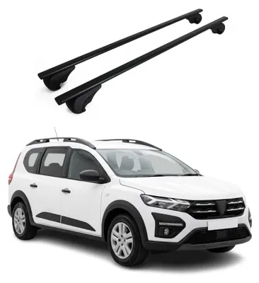 Image de Barres de toit Transversales pour Dacia Jogger 2022-2026 Acier Noir 2Pcs, Image générée par une IA