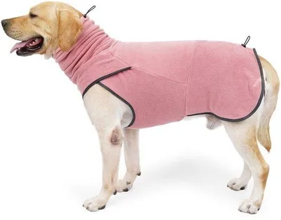 Produktbild von Hunde Angst Jacke - Atmender Kapuzen Pullover Angstbekämpfend - Schützt vor Gewittern und Feuerwerken - Mauve Rosa, Größe M