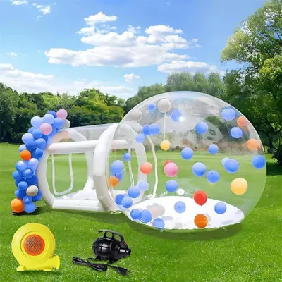 Imagen del producto de Tienda burbuja inflable - Tienda para exteriores - Tienda transparente - Tienda de camping - Tienda para fiestas en el jardín - Diámetro de 3 metros