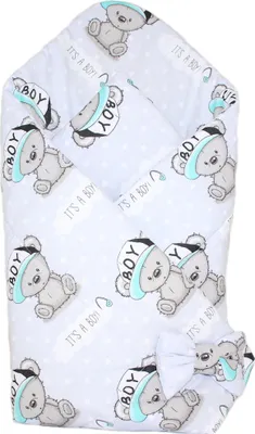 Produktbild von Babyhörnchen, Babynest, Schlafsack Steckkissen Pucktuch Einschlagdecke - D34 - Boy Bärchen
