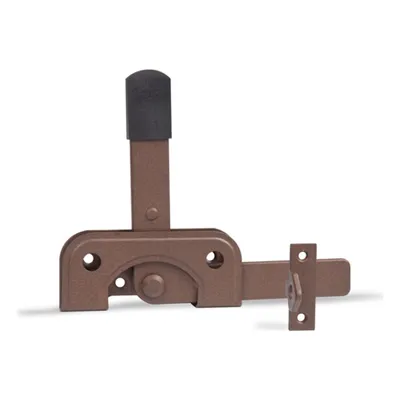 Immagine prodotto di Alberts 300722 Scrocco per cancello da giardino DURAVIS®, specialmente per telai stretti, rivestimento duplex marrone ruggine, piastra 120 x 50 mm