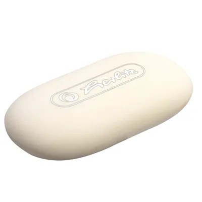 Produktbild von Herlitz Radierer Speckgummi oval für Graphit weiß Blister