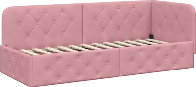 Immagine prodotto di vidaXL Letto angolare Rosa 80 x 200 cm Velluto