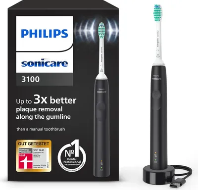 Productafbeelding van Sonicare 3100 Serie HX3671/14, Elektrische tandenborstel (zwart)