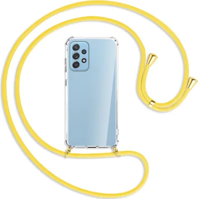 Produktbild von Handykette Backcover-Schutzhülle mit Band (Metall goldfarben) für Samsung Galaxy A52 4G / 5G, A52s 5G - gelb